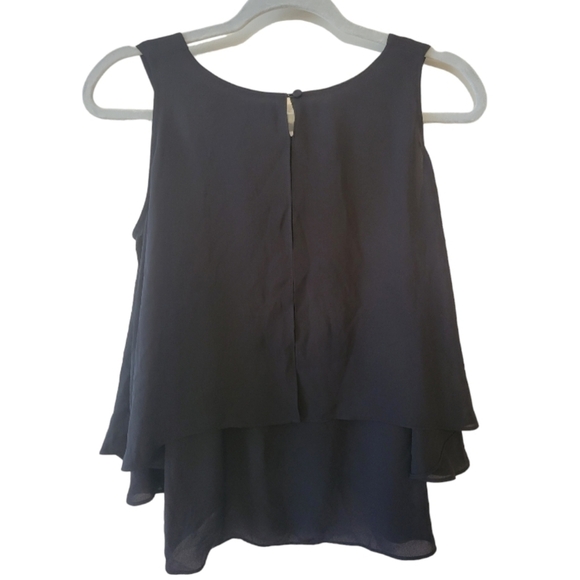 NWT BCBG Trapeze Black Chiffon Top Size Small - Picture 3 of 4